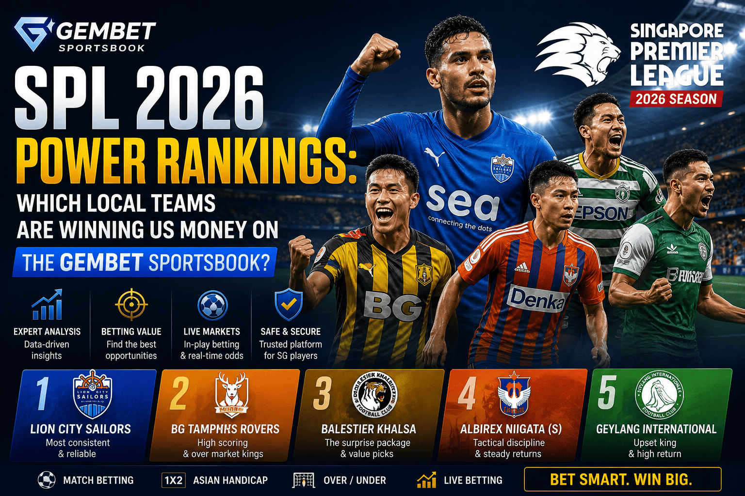 GemBet Sportsbook Singapore live football betting interface