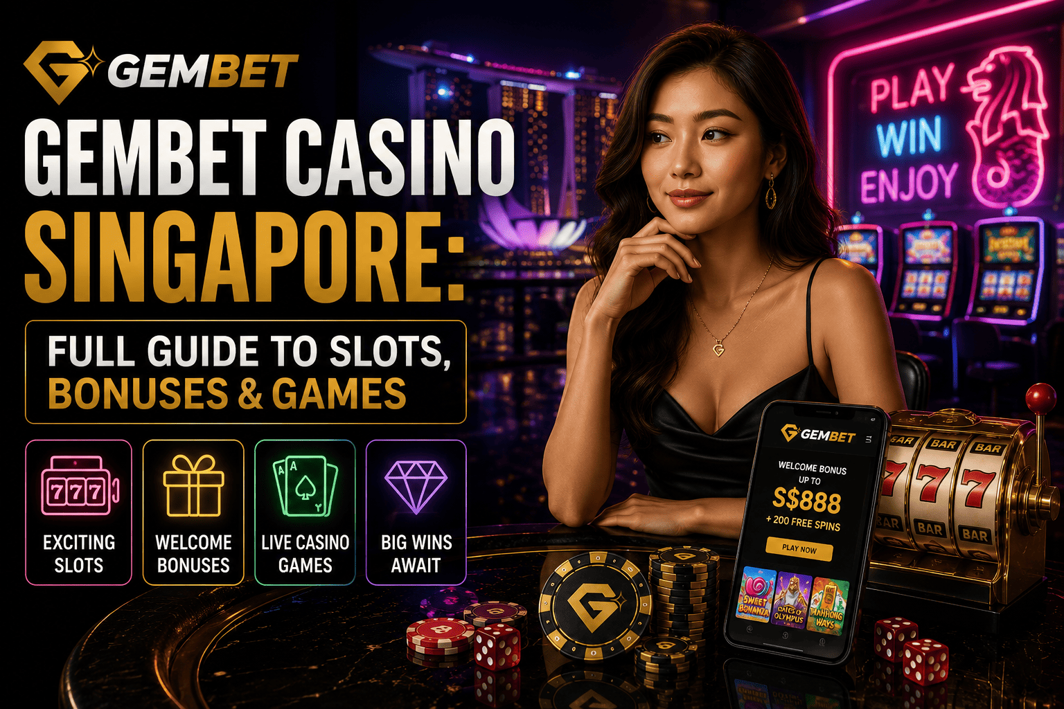 Gembet Casino Singapore premium online casino slots and bonuses