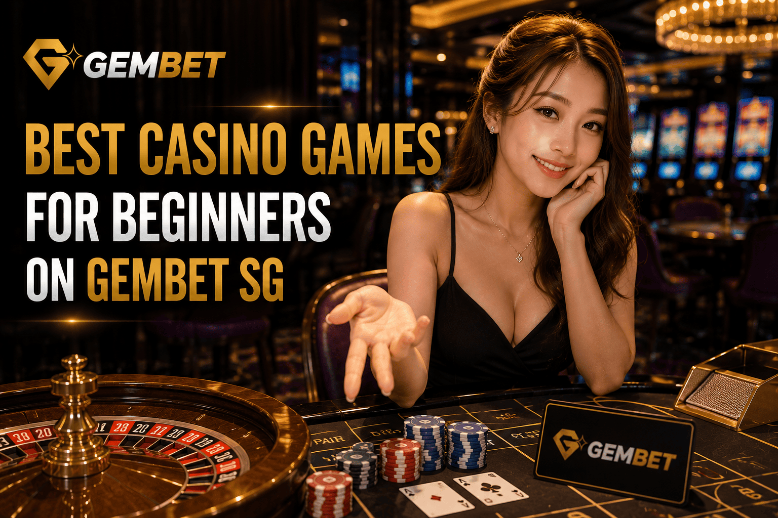 Casino Games for beginners on Gembet SG including slots baccarat roulette and Dragon Tiger