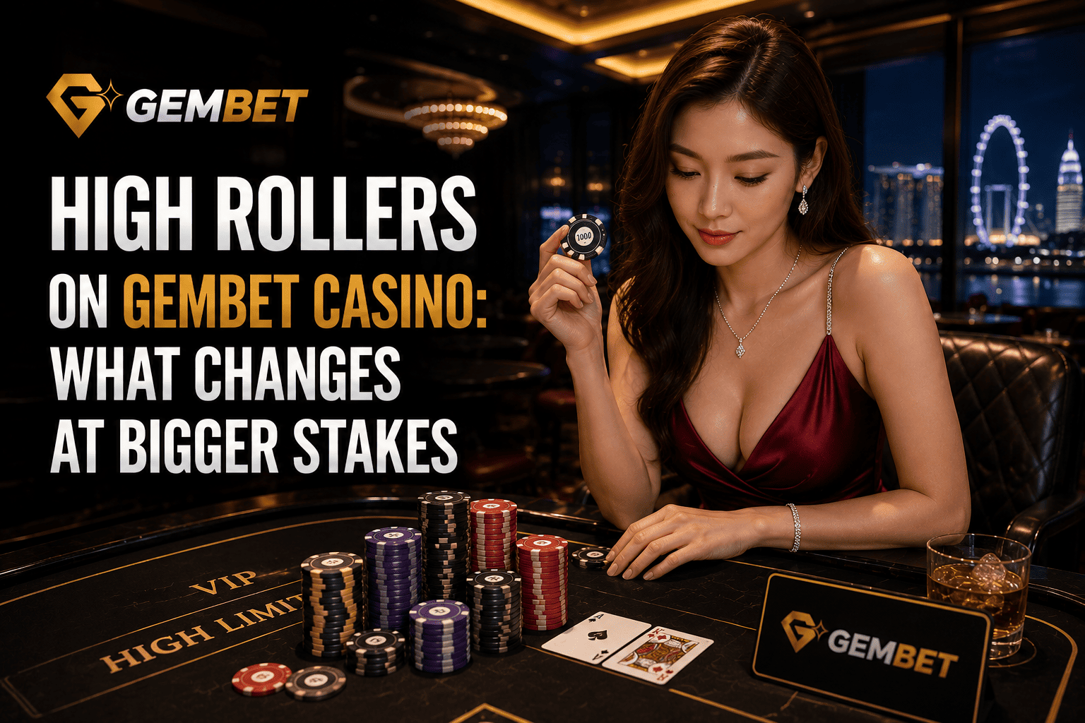 High rollers playing high-stakes casino games on Gembet Casino